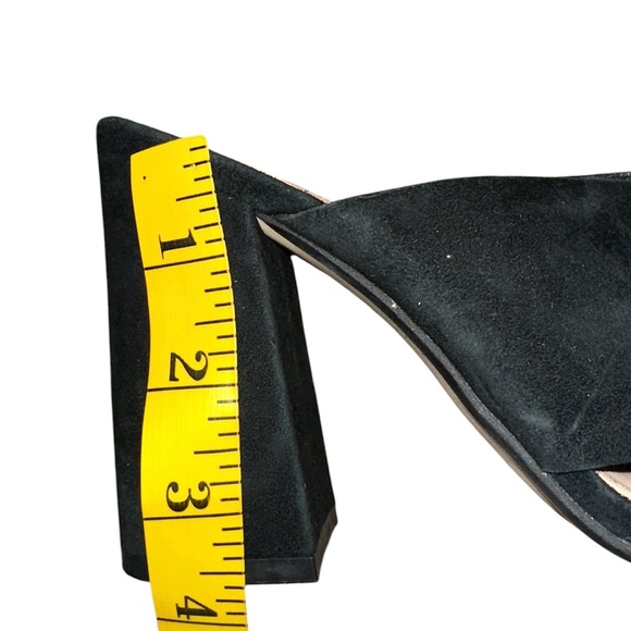 Vince Camuto Black Suede Heeled Mules - Picture 5 of 7